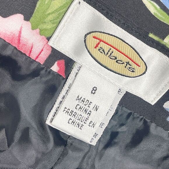 Vintage Talbots Pants Size 8 Floral Lined Botanical Pottery Porcelain Dress - Picture 4 of 7